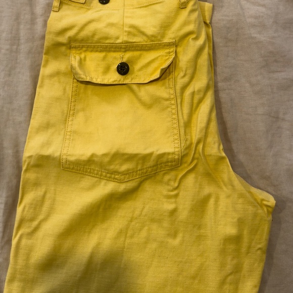 Wallace and Barnes J. Crew Military style Pants W33L30 Yellow - Picture 7 of 8